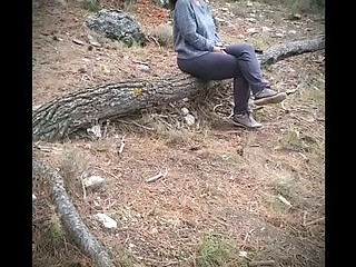 Strange girl walking in the mountains gets fucked by surprise
