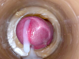 Huge ejaculatory dose of sperm in Pussy Toy ASMR