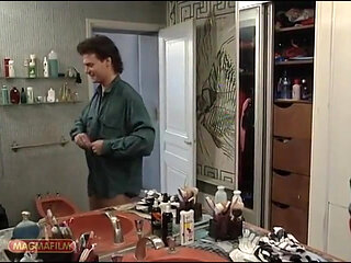 Pubic Haired Blonde Fucked in the Bathroom