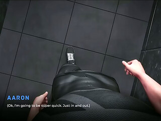 the synthetic milf in bathroom gym public