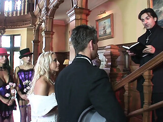 The bride and groom's hot and kinky wedding turns into a wild orgy with