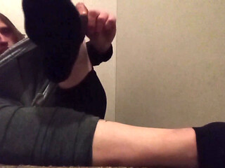 Teasing My Girldick Wearing Boxer-briefs and Leggings