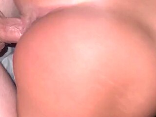 Cheating blonde rides cock in reverse cowgirl