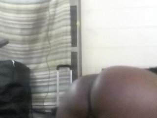 Sexy Black Gay Femboy With Plumped Bootyhole Farting And Spreading Cheeks