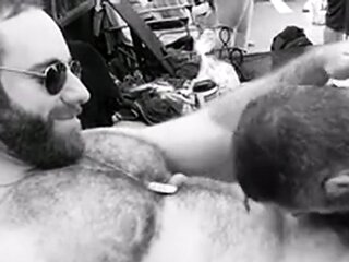 Muscular Bear John Gets Fucked at a Wild Pool Party