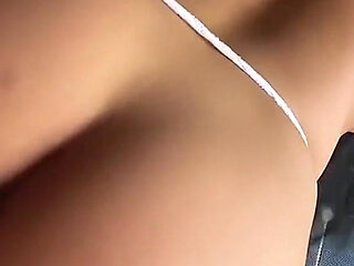 Can She Take It? - 18yo Teen Brunette Doggy Style After Boob Job