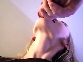 Pretty Blonde Face Fucked Against the Wall - Cum Slut Cock Worship