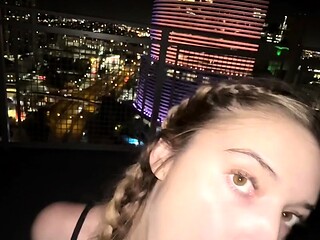 Izzy Swallows BG Balcony Fuck