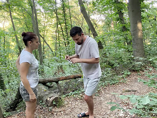 Outdoor anal session with Marina and More