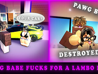 PAWG Babe FUCKS For a Ride in LAMBO (ROBLOX)