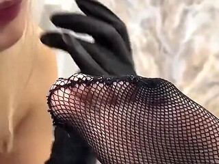 Teenie Student Lesbos Enjoy Stocings Feet Licking and Lesbian Pussy Licking Sex