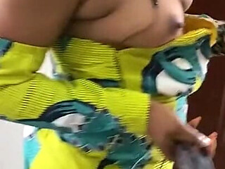 African Most Sexiest Black Girl Striptease in African Dress