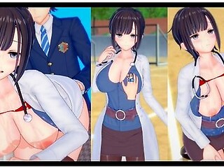 Big Breasts Health Teacher Rubs Her Boobs and Has Sex