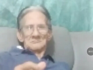 After a relaxing bath, his wife surprises him with a video call sex