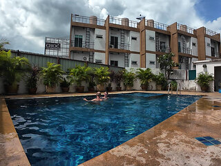 Sfw Playing About in Our Swimming Pool