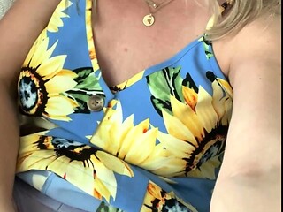 European blonde solo masturbating