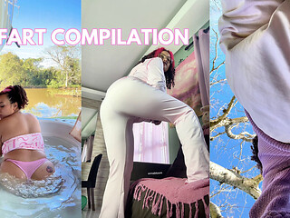 Chubby Latina Fart Compilation at Home, Bathub and Anywhere