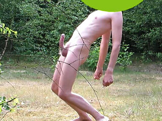 Outdoor Boner Presentation in Forest