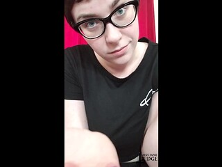 Big-titted mistress humiliates helpless sub in femdom POV home wrecker scene