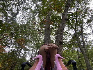 Outdoor sissy schoolgirl slut rough buttfuck
