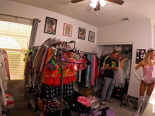 Bts - Tanned Blonde Addison Shows off Her Boobs and Pussy!