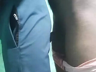 Gaand mei lund... Bareback anal fuck by two best friends in hostel washroom