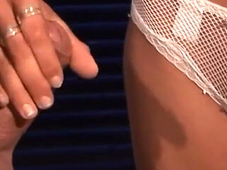 Old guy gets his cock sucked by pretty young babe