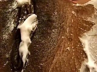 Shaved Ebony French Babe Gets Hard Fuck and Cum