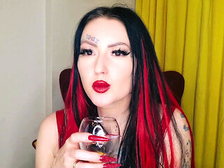 Spit fetish. Mistress sucks lemons, which required more saliva to prepare a special cocktail of spit, drool, and chewed lemons f