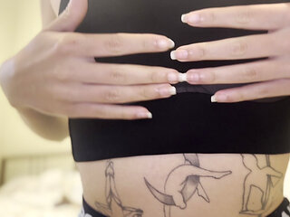 Grey Shorts on Hot Asian