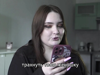 Russian wife gets hubby's friend involved in their marital misconduct