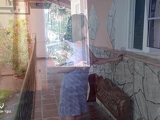 My hot neighbor watches me jerk off and enters my apartment
