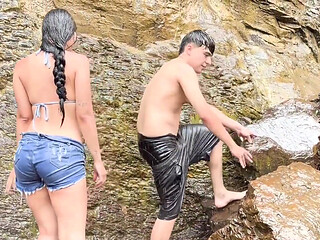 Gorgeous Young College Girl Goes to the River After Her Classes and Meets a Stranger and Ends up Fucking Outdoors!