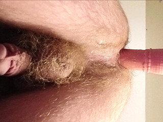 Ass getting fucked by fuck machine while dripping
