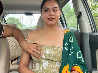 Doggystyle Handjob for Friend in Car Outdoors - Risky Sex Hindi Audio