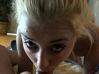 Blond and small titted sandwich