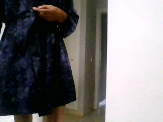 Sliky satin robe with a lovely surprise underneath