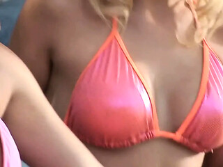 Sweet blonde lesbian plays with hard tongues and sweetest pussies
