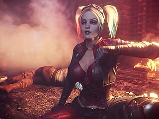 Harley Quinn animation parody with bondage and hardcore