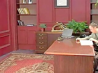 Horny principal fucked nasty slut until cumshot