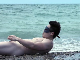 Spotted: the Ocean's Personal Hype Man. Waves Crashing, Muscles Glistening, and Absolutely Zero Chill.