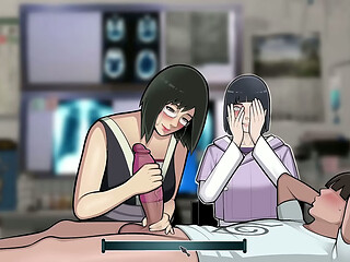 Konoha Milfs part 9 - Shizune Giving me a handjob while Hinata watches