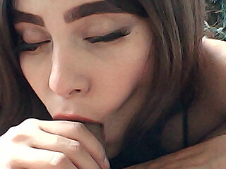 My stepbrother helps me build the tree if I give him a blowjob I agreed