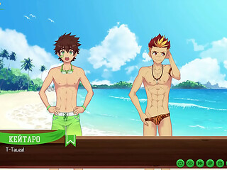 Game: Friends Camp path 2, part 8 - Taiga'_s sexy swimming trunks (russian voiceover)