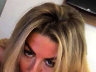 Big cock loving amateur blonde rides dick anally