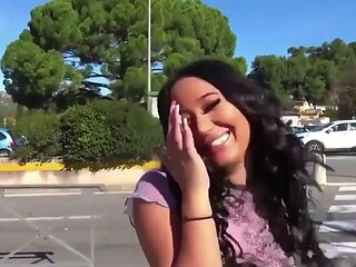 Smoking Hottie Brunette Banged by Huge Cock for Money: Blowjob, Doggy  Cowgirl Porn