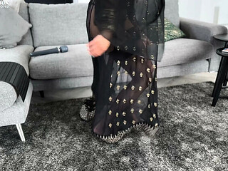 Hijabi Hotel Owner Finds a Dildo and Cums Solo