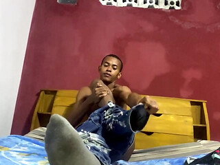 Black Twink Morning Jerk off