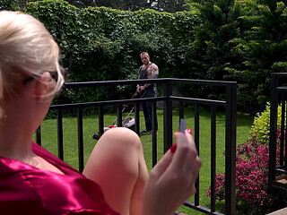 Caught with the Gardener &ndash_ Husband Joins for Double Anal &amp_ Facial