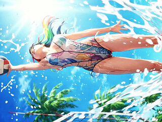 The Joyful Days 18+ of Beautiful Anime Girls: Sakura Tennis 3D Anime AI-Generated